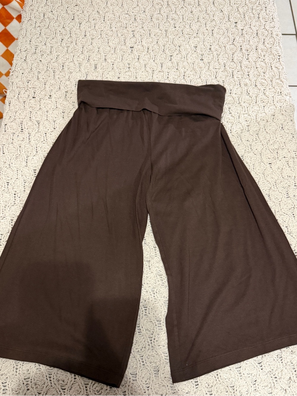 GAP Brown Foldover Waist Gaucho Pants